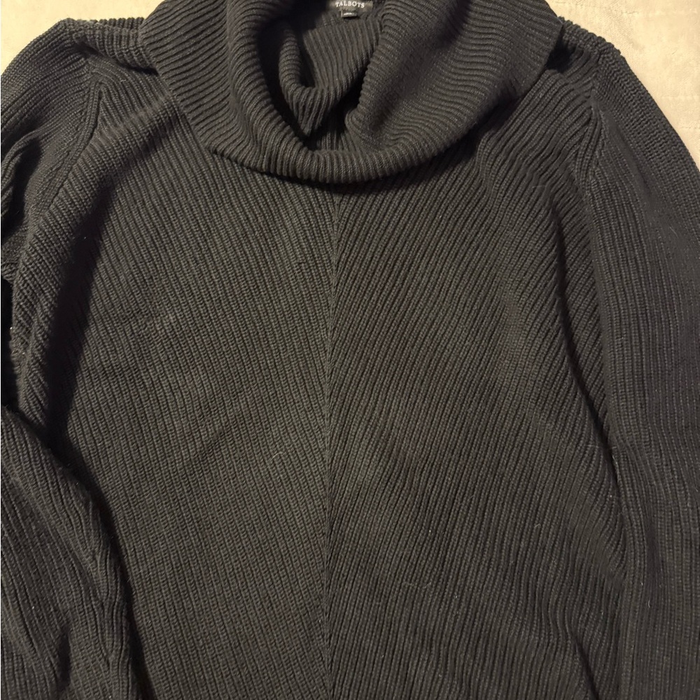 Talbots Black Cowl Neck Sweater